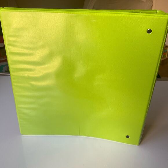 Avery Durable View 3 Ring Binder, 2" Slant Rings, Chartreuse - Picture 3 of 5